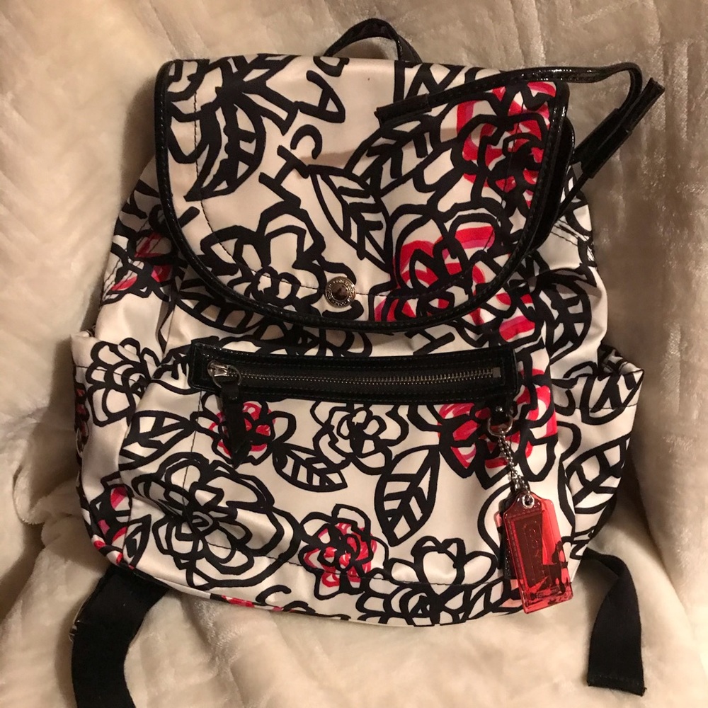Authentic Coach Backpack poppy